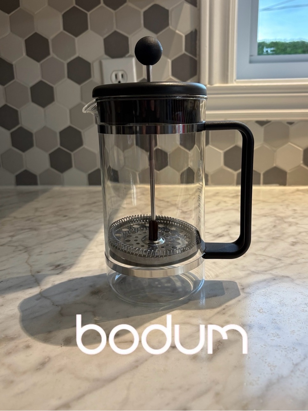 Bodum French Press Coffee Maker 8 Cup 34 oz Glass Coffee Press Black